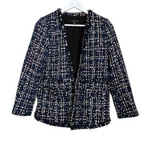 Halogen Wool Blend Tweed Wool Blend Blazer Women Sz XS Petite